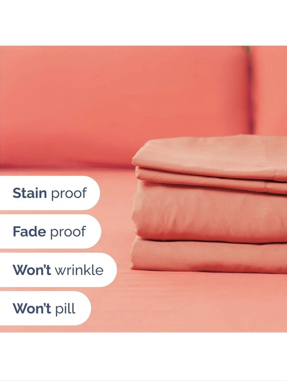 King Bed Sheets In Coral
